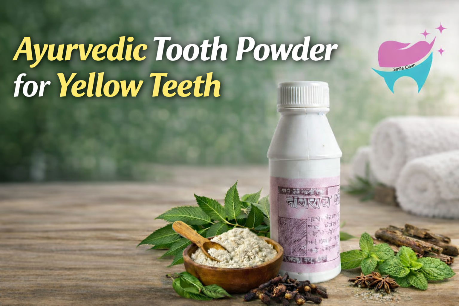 Ayurvedic Tooth Powder for Yellow Teeth